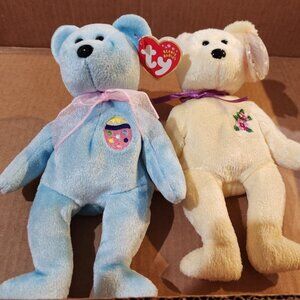 Pair of Ty Beanie Bears, Mother and EggsII